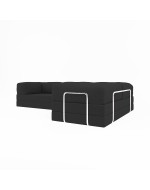 Frameless folding sofa Horns Corner Plus Oxford Black-311