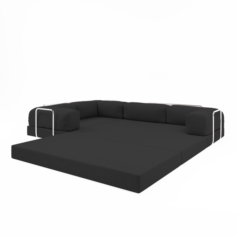 Frameless folding sofa Horns Corner Plus Oxford Black-311