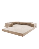 Frameless folding sofa Horns Corner Plus Velor French Vanilly