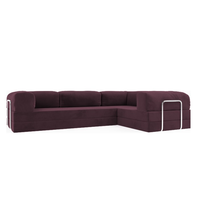 Безкаркасний розкладний диван Horns Corner Plus Velor Parade Purple
