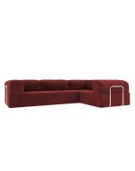Frameless folding sofa Horns Corner Plus Velor Poppy Red