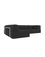 Frameless sofa transformer Horns Corner Oxford Black-311