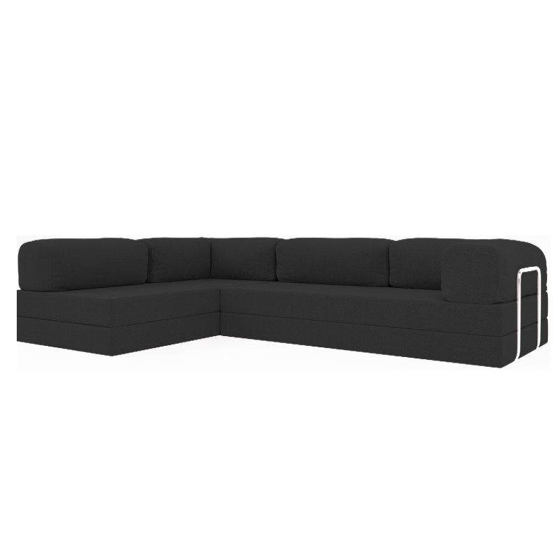 Frameless sofa transformer Horns Corner Oxford Black-311
