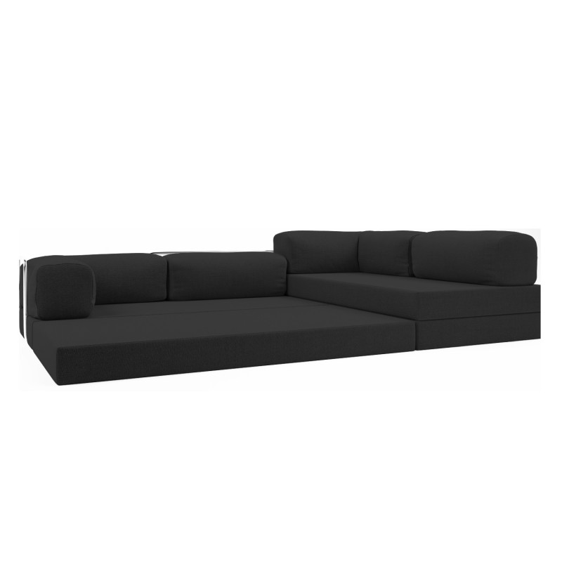 Frameless sofa transformer Horns Corner Oxford Black-311