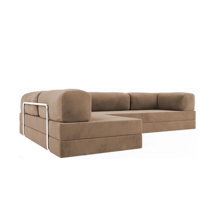 Frameless sofa transformer Horns Corner Velor French Vanilly