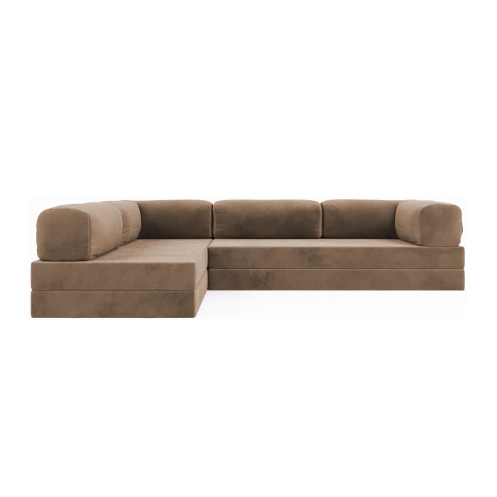 Frameless sofa transformer Horns Corner Velor French Vanilly