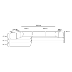 Frameless sofa transformer Horns Corner 300x100 Paul 23