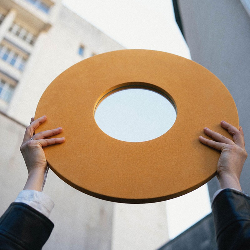 Текстильне дзеркало FORM 02 Mustard