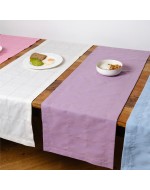 Ранер у клітинку Meringue Бузковий з жовтою клітинкою