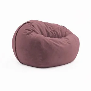 Frameless chair (soft pouf) Cloud Medium Velor Rose Ice